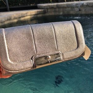 NWT Coach Leather wallet -pewter